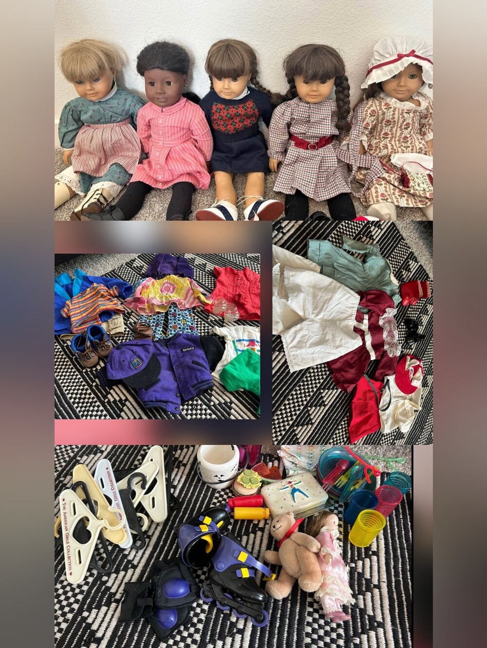 Vintage American Girl Doll Lot of 5 & Massive Clothes/Accessories Collection